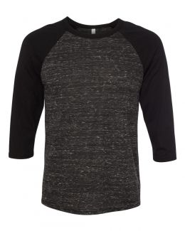 BELLA + CANVAS-Unisex Three-Quarter Sleeve Baseball Tee-3200